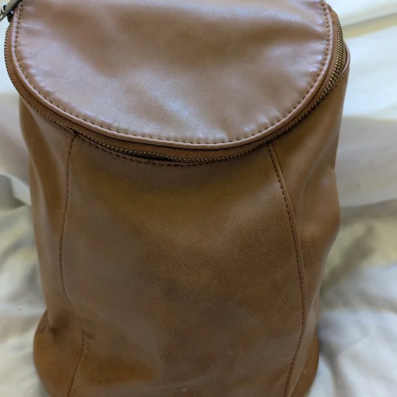 JOY susan. Brown Leather Backpack - Picture 2 of 7